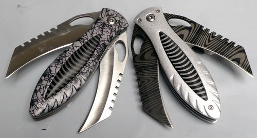 2 pcs. Pocket folding knife Camping, BEE DESIGN YJ123S & YJ123S COLLECTABLE - Picture 2 of 5