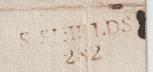 1787 RARE S SHIELDS 282 RARE 1st TYPE MILEAGE PMK LETTER TO THOMAS ADAMS ALNWICK - Picture 3 of 3