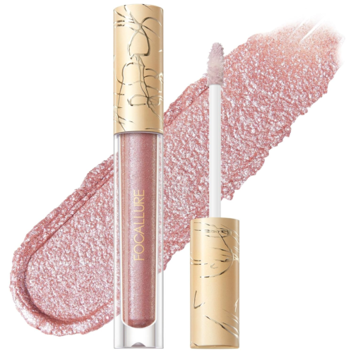FOCALLURE Metallic Liquid Lipstick,Non Stick Cup Lip Gloss,High Impact Lip Color