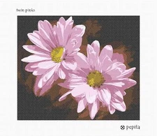 Twin Pinks Needlepoint Kit or Canvas