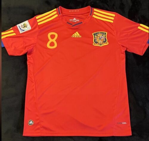 Xavi #8 Spain 2010 Medium Jersey Soccer Football Retro World Cup Final M - Picture 5 of 8