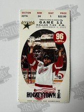 2002 Dallas Stars at Detroit Red Wings Ticket 11/3/02 Lindstrom Modano Goals