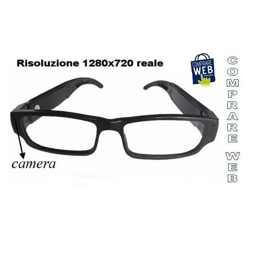 OCCHIALI VISTA SPIA HD 1280X720 CON MICRO SD 8 GB SPY TELECAMERA OCCULTATA  SPIA | eBay