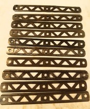 Gilbert Erector Part B: 5" Nickel Plated Straight Girders: For Rehab: 10 Lot A