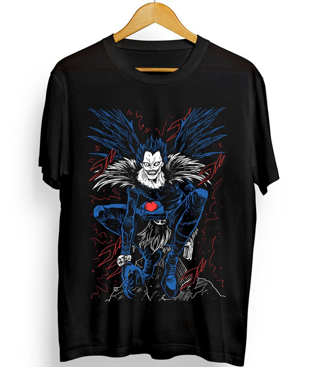 Kira Ryuk T-Shirt Death Note Horror Anime Black Graphic Tee Gifts