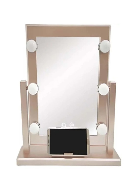 Blushly Hollywood Vanity Mirror with Phone Mount Rose Gold, NEW NO BOX