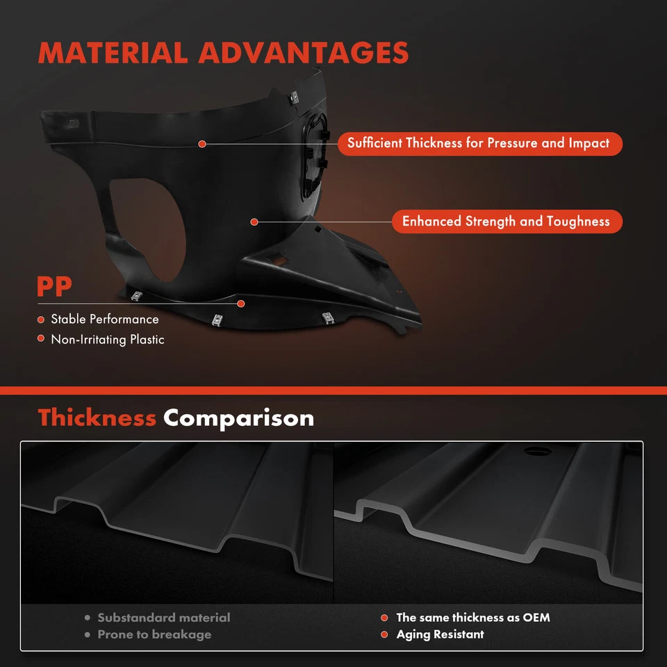 2x Forros de guardabarros interiores delanteros protector contra salpicaduras para Volkswagen Golf 2015-2017 e-Golf Foto 3 de 4