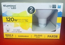 PAR 38 LED Soft White 2 Pack 120W Uses 13W Energy Efficient Light Bulbs 3000K