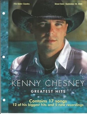 KENNY CHESNEY Rare VINTAGE Fold Open 2000 PROMO TRADE AD Poster of Hits CD MINT