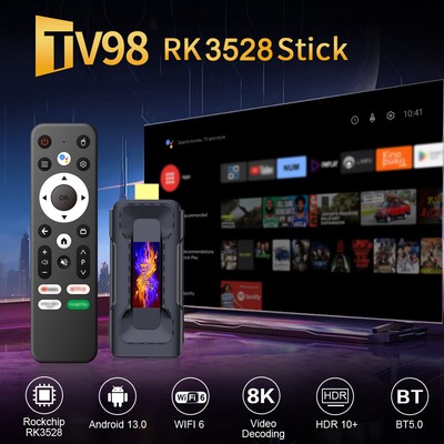 TV98 TV Stick Android 13 2.4G 5G Dual WiFi Smart TV Box 2G+16G 4K Media Player
