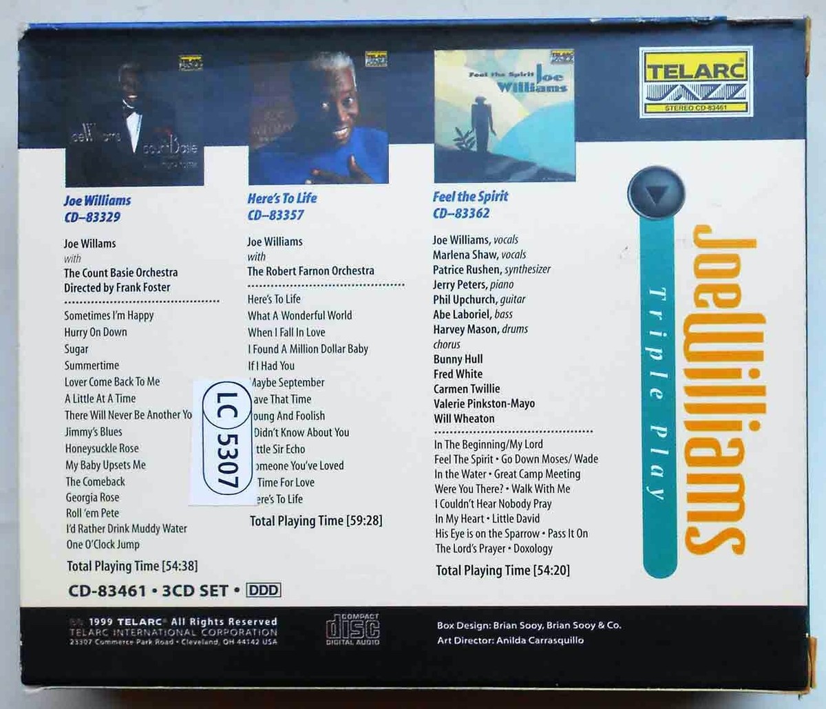 3CD Box Joe Williams: Triple Play (Telarc) 1999 | eBay