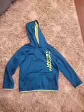 Under armour teal graphic hoodie tshirt size youth small