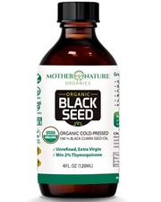 Mother Nature USDA Organic Black Seed Oil   Cold Pressed Unrefined  Vegan Ni...