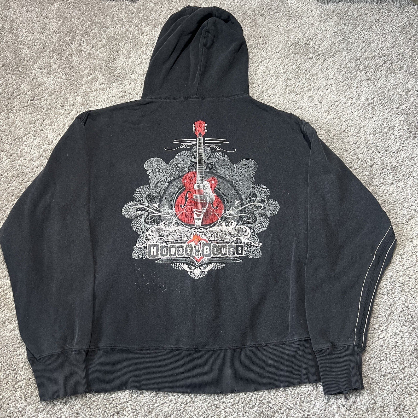 Vintage house of blues y2k hoodie sweatshirt Black Fu… Gem