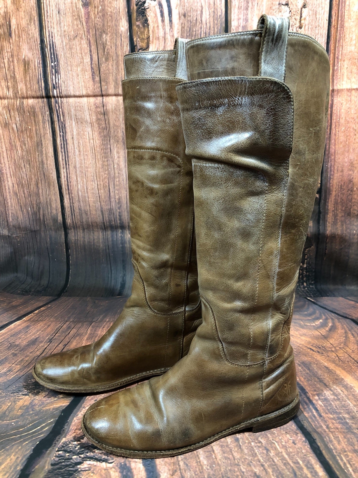 Frye Paige Tall Riding Boots Distressed 