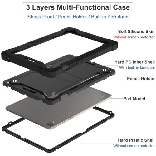 For Samsung Galaxy Tab S9 Plus S10+ 12.4" Shockproof Tablet Stand Case Cover - Picture 15 of 53