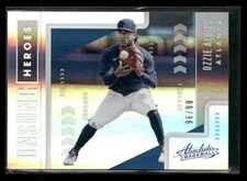 2020 Panini Absolute #UH10 Ozzie Albies Unsung Heroes Spectrum Silver #/99