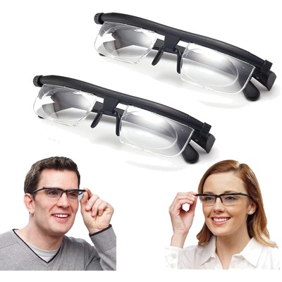 High-Strength Adjustable Glasses for Near and Distant Clarity - Fashion-Friendly