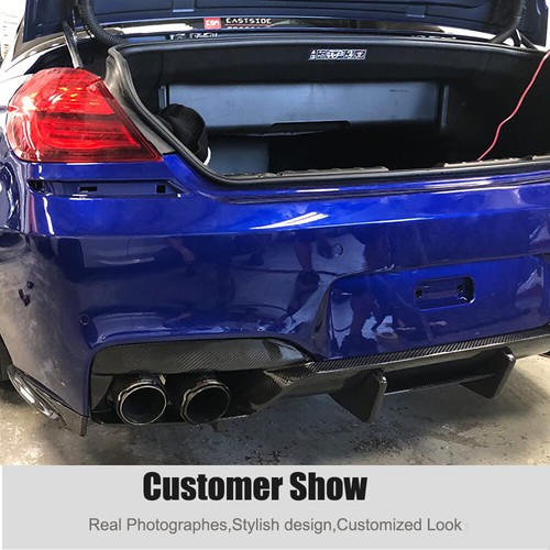 For BMW F06 F12 F13 M6 13-19 Real Carbon Front Lip Spoiler+ Rear Bumper Diffuser - Picture 8 of 12