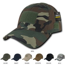 Tactical Operator Ripstop Cotton Baseball Cap with Loop Patch - Free Shipping