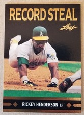 1991 Leaf Rickey Henderson Gold Leaf Moments #BC26