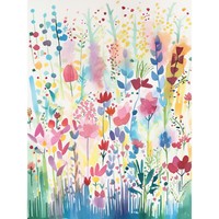 Zarte Pastellfarben, Wildblumen-Blumenmuster Ungerahmter ExtragroßEr Druck