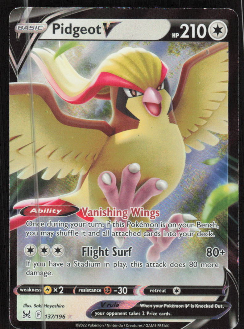 Pokemon TCG SWSH11: Lost Origin #137/196 Pidgeot V NM