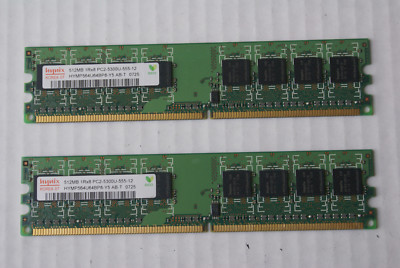 Hynix HYMP564U64BP8-Y5 2x512MB (1GB Total) RAM 1Rx8 PC2-5300U-555-12