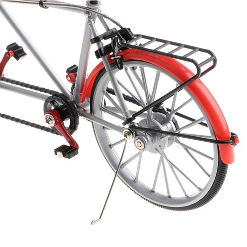 1:10 Scale Diecast Bicycle Tandem Bike Model Replica Toy Collection Gift Red - Picture 2 of 8