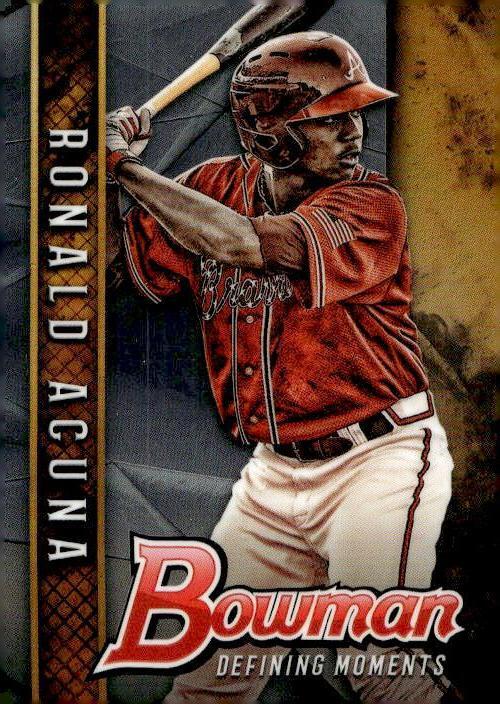 2017 Bowman Draft #BDM-RA Ronald Acuna Defining Moments Rookie Card