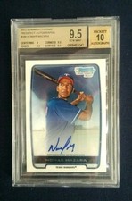 2012 Bowman Chrome Nomar Mazara 1st Bowman Chrome Auto BGS 9.5 Gem Mint 10 Auto