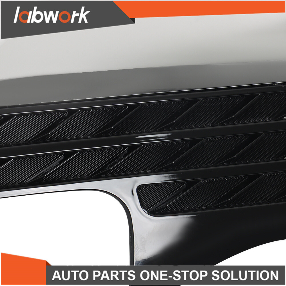 Labwork Front Bumper Upper Grille Chrome + Black For 2015-2018 Nissan Murano