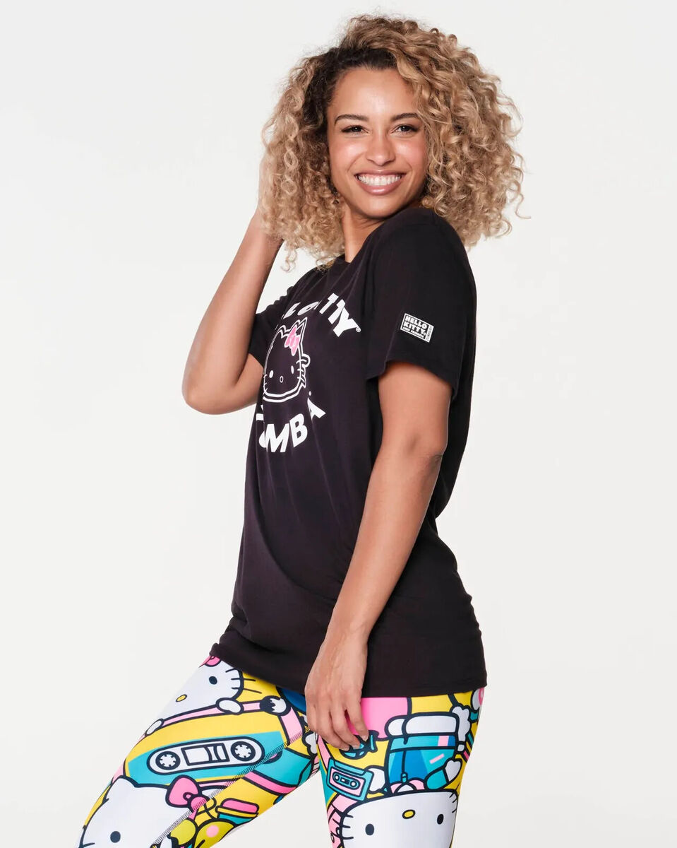 新作♪Zumba X Hello Kitty + Friends Graphic Tee Zumba X Hello Kitty & Friends Graphic Unisex Tee - Black~ XS