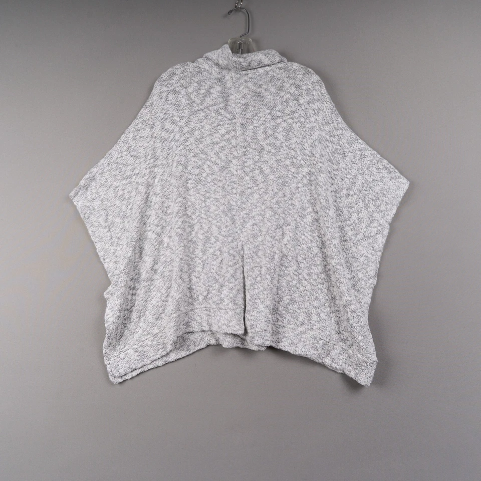 Suéter Poncho Lou & Grey M Gris Mármol Cuello Embudo Pullover Foto 3 de 4