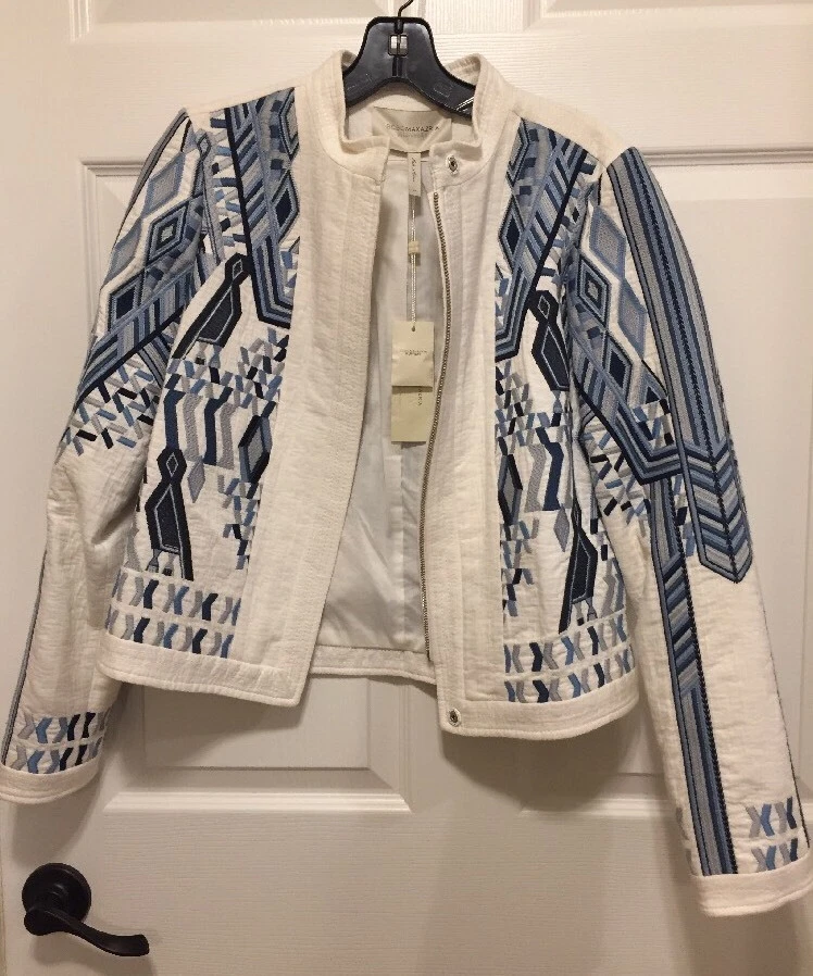 NEW BCBG Maxazria Runway "Freddie" Jacket XS Blue $1398