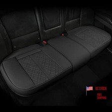 Luxury PU Leather Car Back Seat Covers - Universal Protector for Black Rear