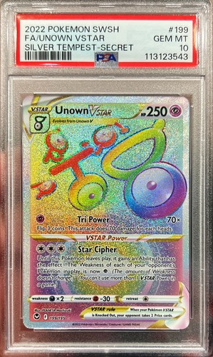 Unown VSTAR graded PSA 10 for sale on eBay