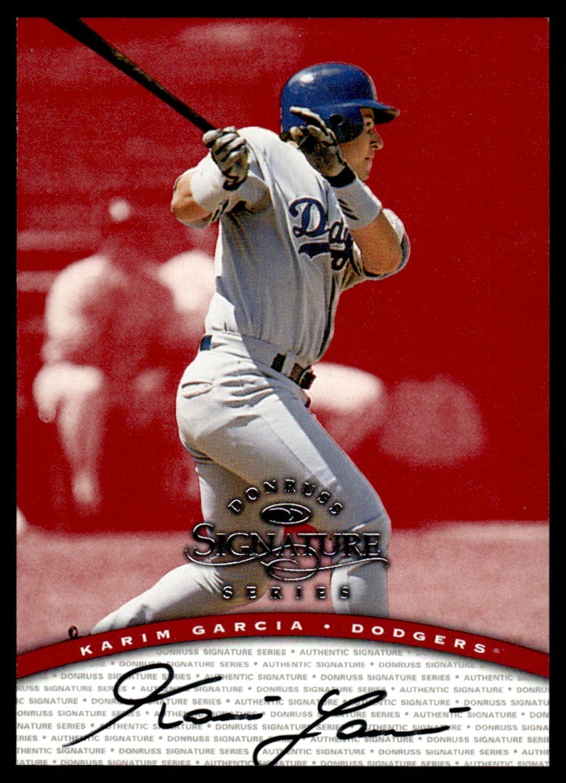 1997 Donruss Signature Autographs Karim Garcia Auto Los Angeles Dodgers #NNO