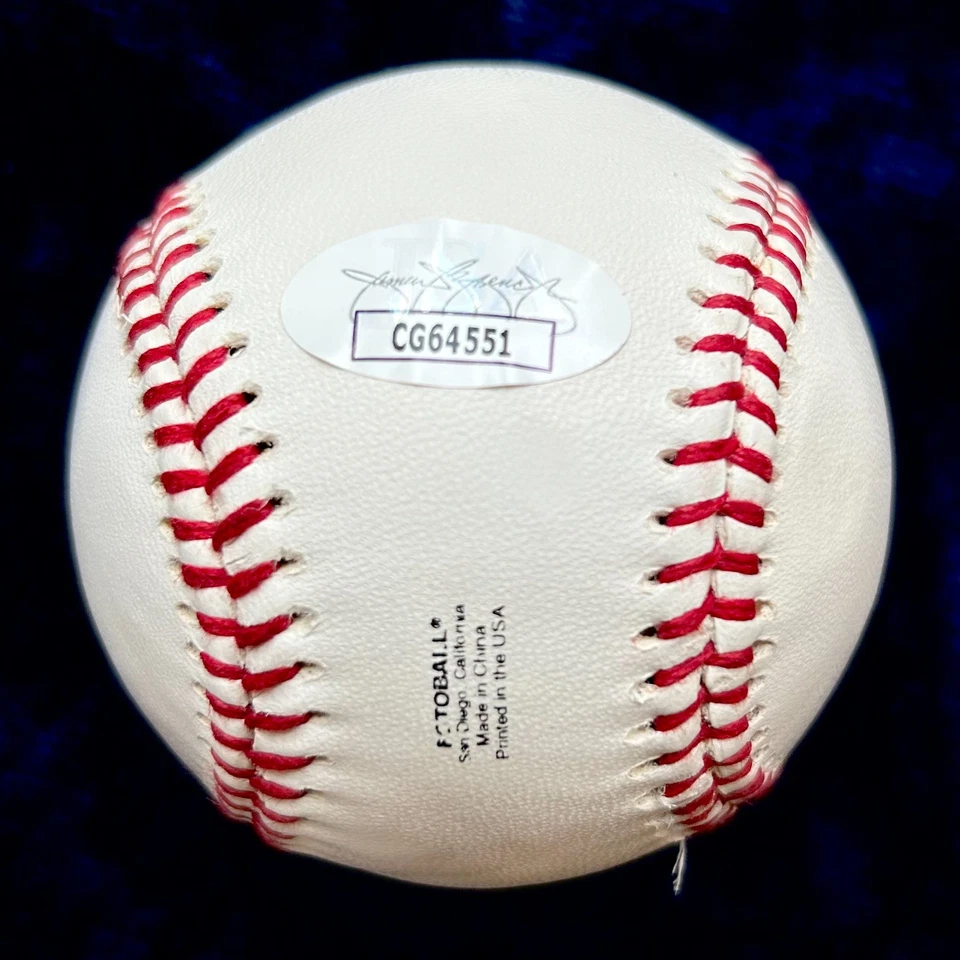 Larry Doby. "Lawrence Eugene Doby" Signed HOF Logo Baseball. JSA - Image 2 of 3