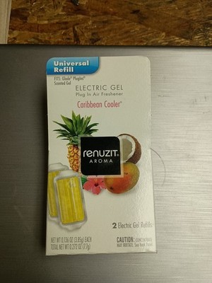 5 Packs Renuzit Gel  Air Freshener  Caribbean Cooler - 2 Refill Each