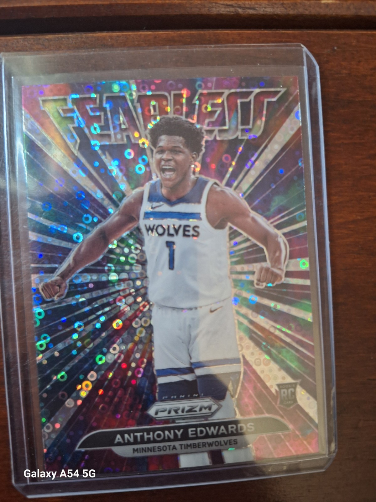 2021-22 Panini Prizm Anthony Edwards RC Fearless Silver Prizm Rookie #15 TWolves