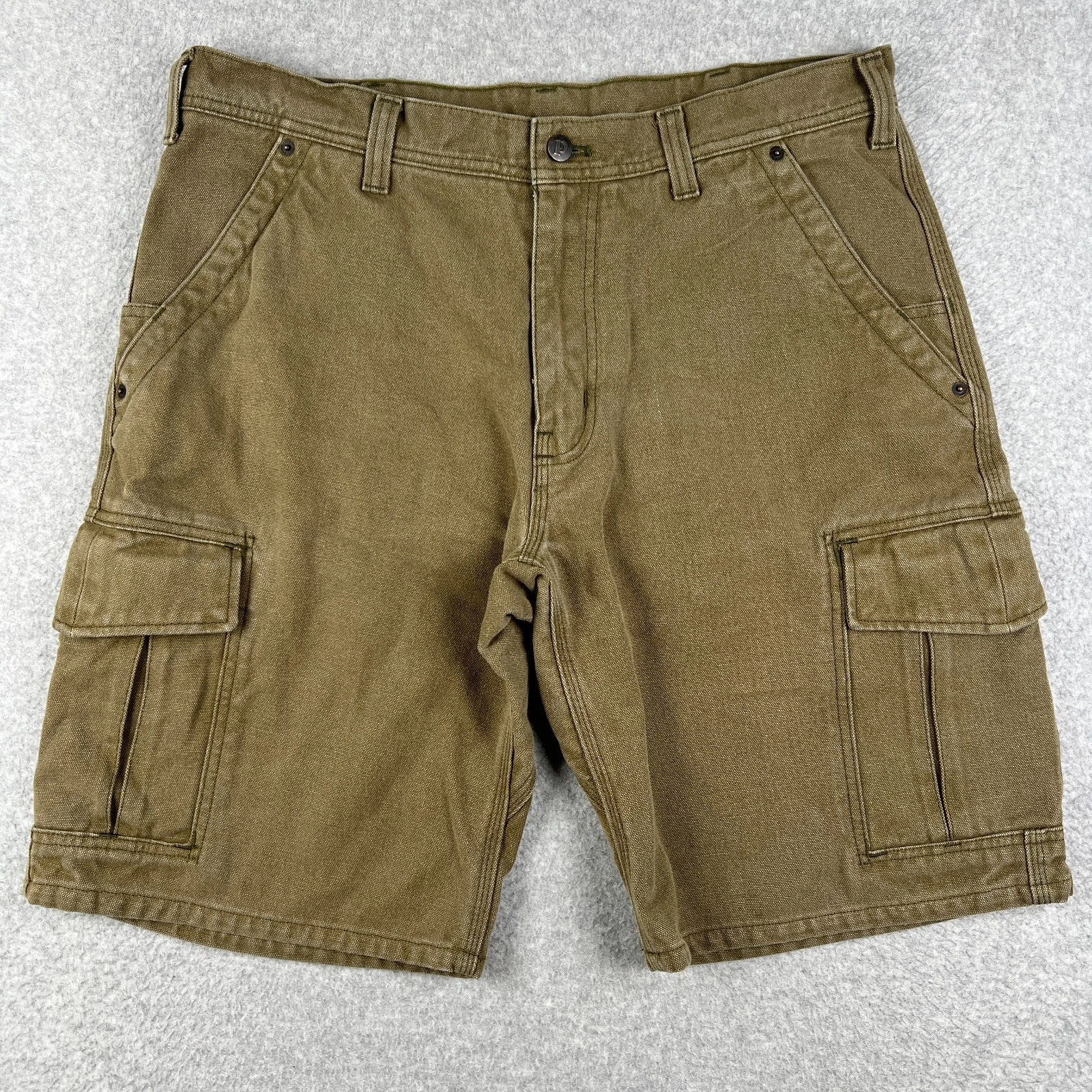 Patagonia Iron Forge Shorts Hemp Cargo 36x11 Mens Beige Hiking Outdoors Utility