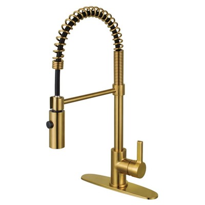 LS8773CTL Continental Pre-Rinse Kitchen Faucet, 9.81 x 8 x 19.63, Brushed Brass