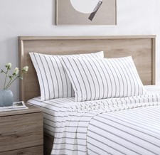 - Queen Size Percale Sheet Set with Fitted Sheet  Pillowcases, 100 Cotton C...