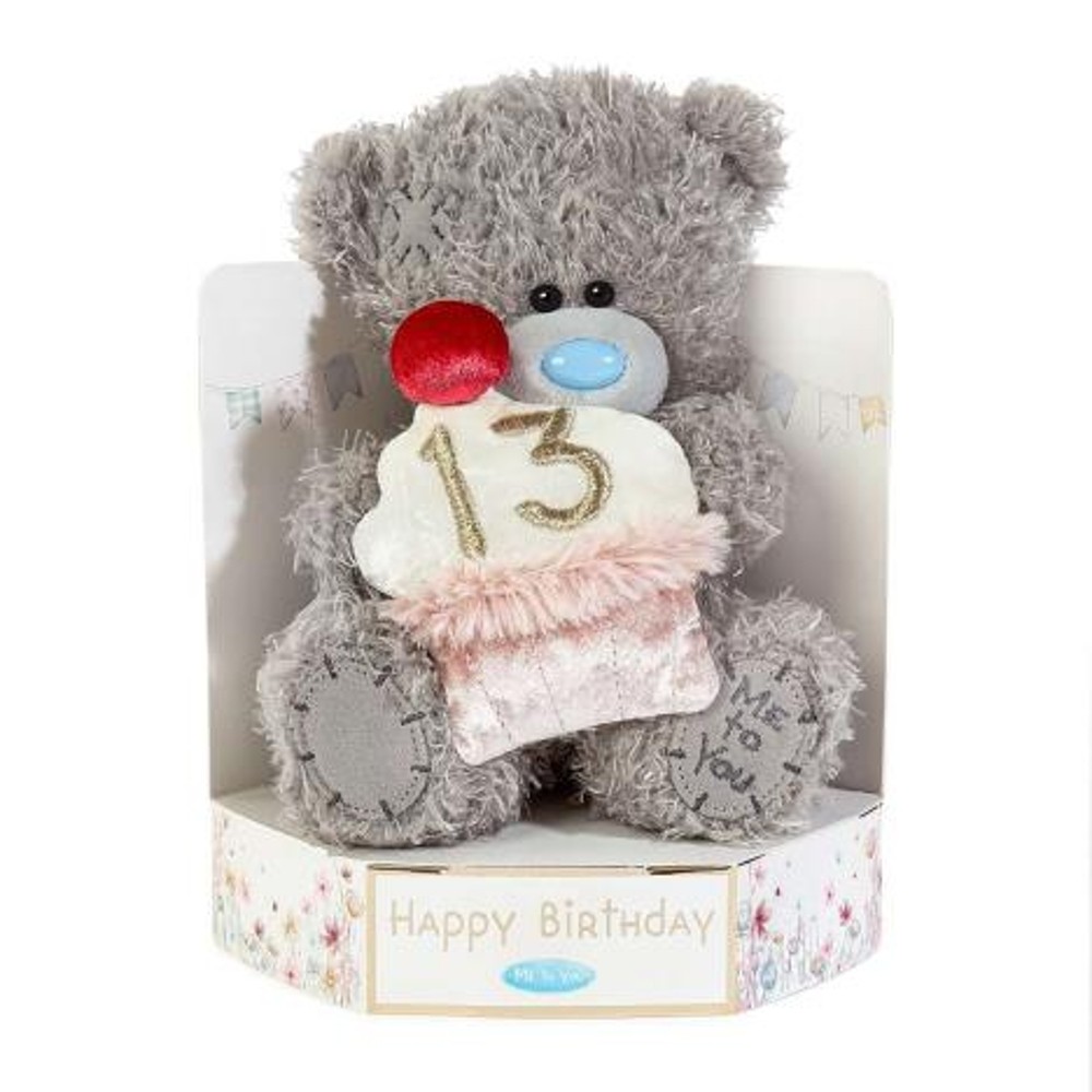 Me To You Tatty Teddy Plush 15cm-High 13th Birthday Bear - Official Collection, Grey - Image 2
