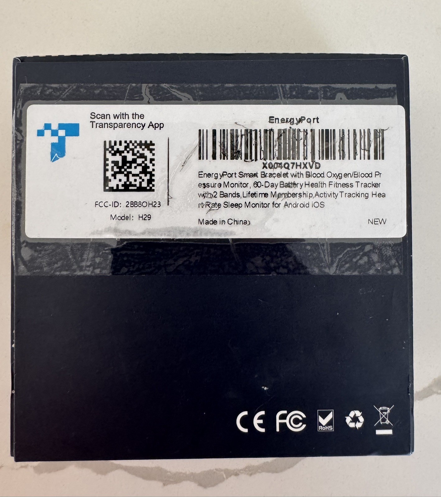 EnergyPort H29 Smart Bracelet – Screenless Fitness Tracker HR Sleep Monitor