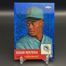 2022 Topps Chrome Platinum #407 Edgar Renteria Blue Mini-Diamond Refractor /199