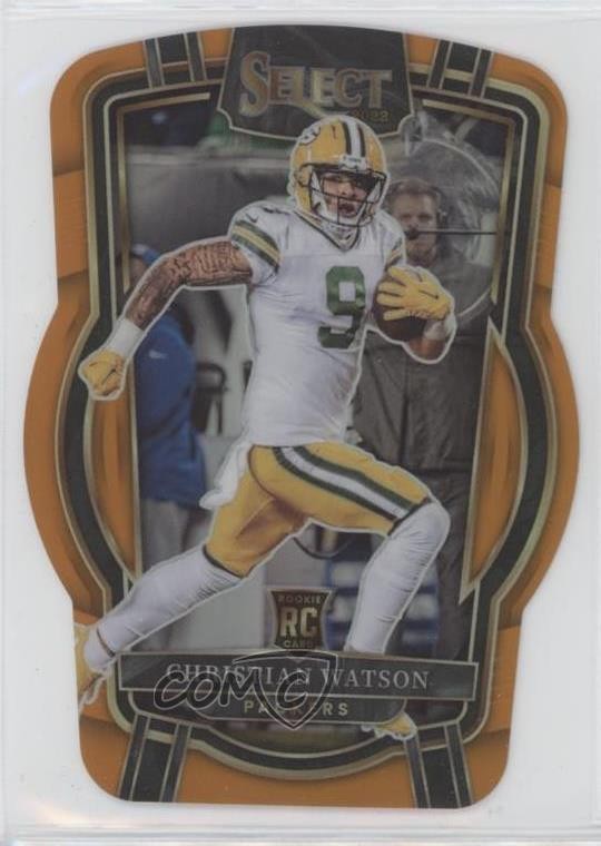 2022 Select Club Level Orange Prizm Die-Cut /199 Christian Watson Rookie RC n0c