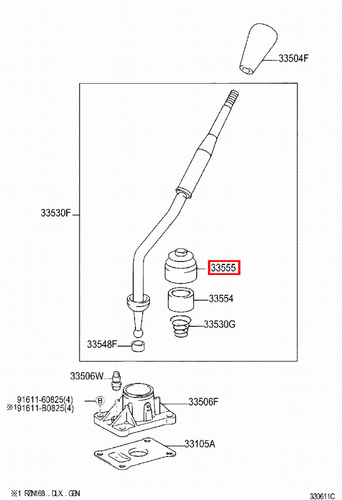 Genuine Hilux LN105 LN100 KZN205 KZN165 KZN130 KDN170 Gear Shift Lever Boot - Picture 19 of 20