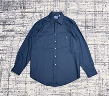 Vintage Pendleton Shirt 100 Virgin Wool USA Elbow Patches Blue Men s Size M